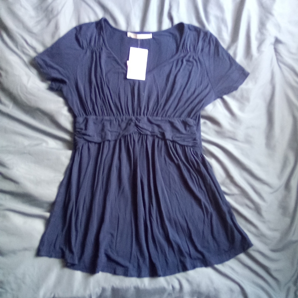 Soft Surroundings Navy Blue Women's Top